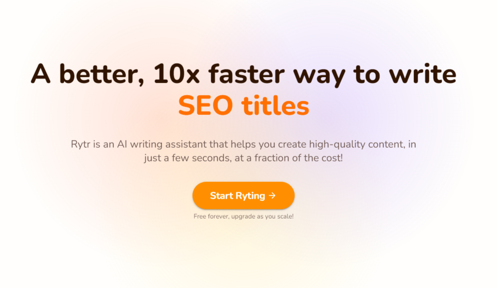Rytr Best AI Writer Content Generator Writing Assistant