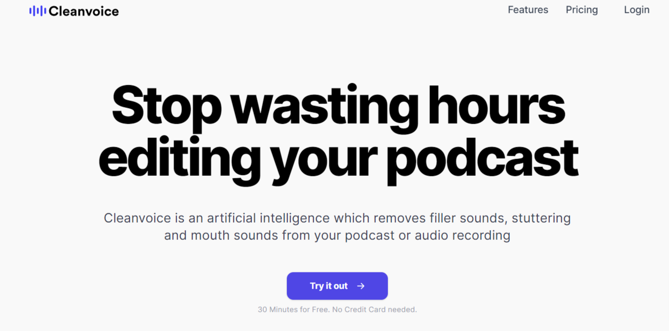 Cleanvoice AI Get rid of filler words from your audio recordings