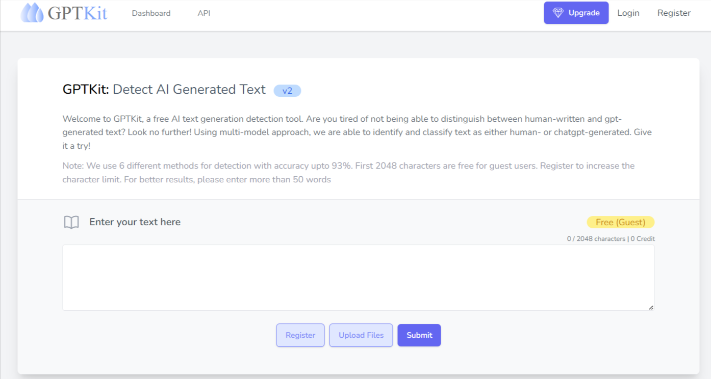 GPTKit AI Generated Text Detector Tool for Chat GPT