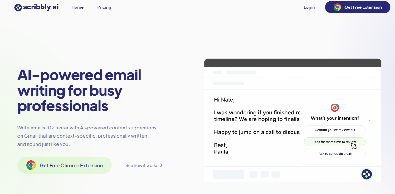 Scribbly – AI powered Email Writing