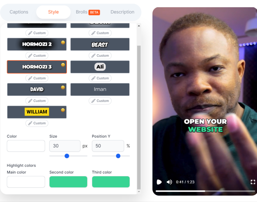 Submagic Being Used By Muritala Yusuf Oluwaseyi Founder Easy Save AI Style Tab