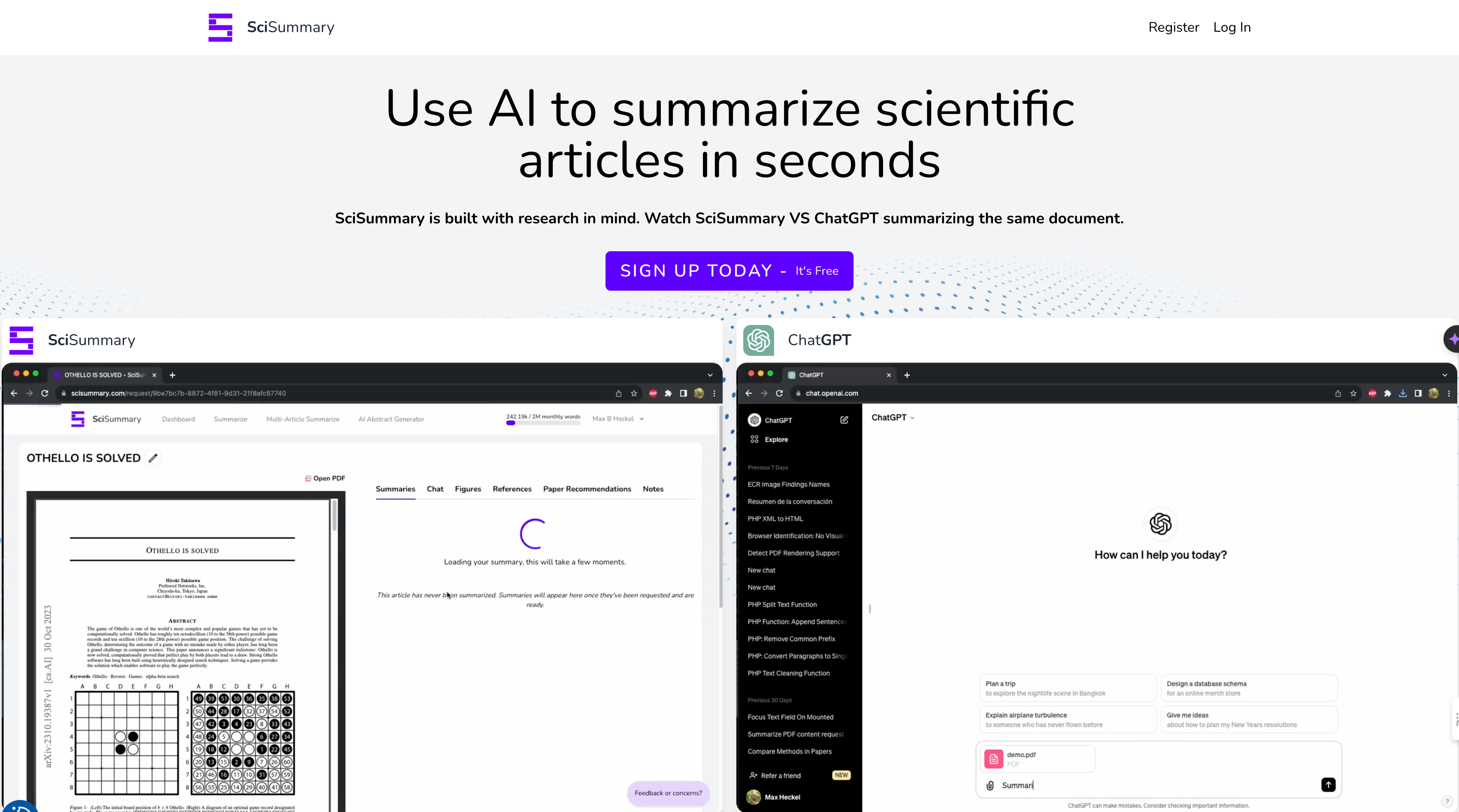 Use AI To Summarize Scientific Articles SciSummary
