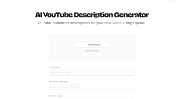 AI YouTube Description Generator Free No Login