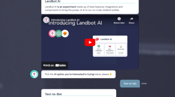 No code chatbots meet AI Landbot